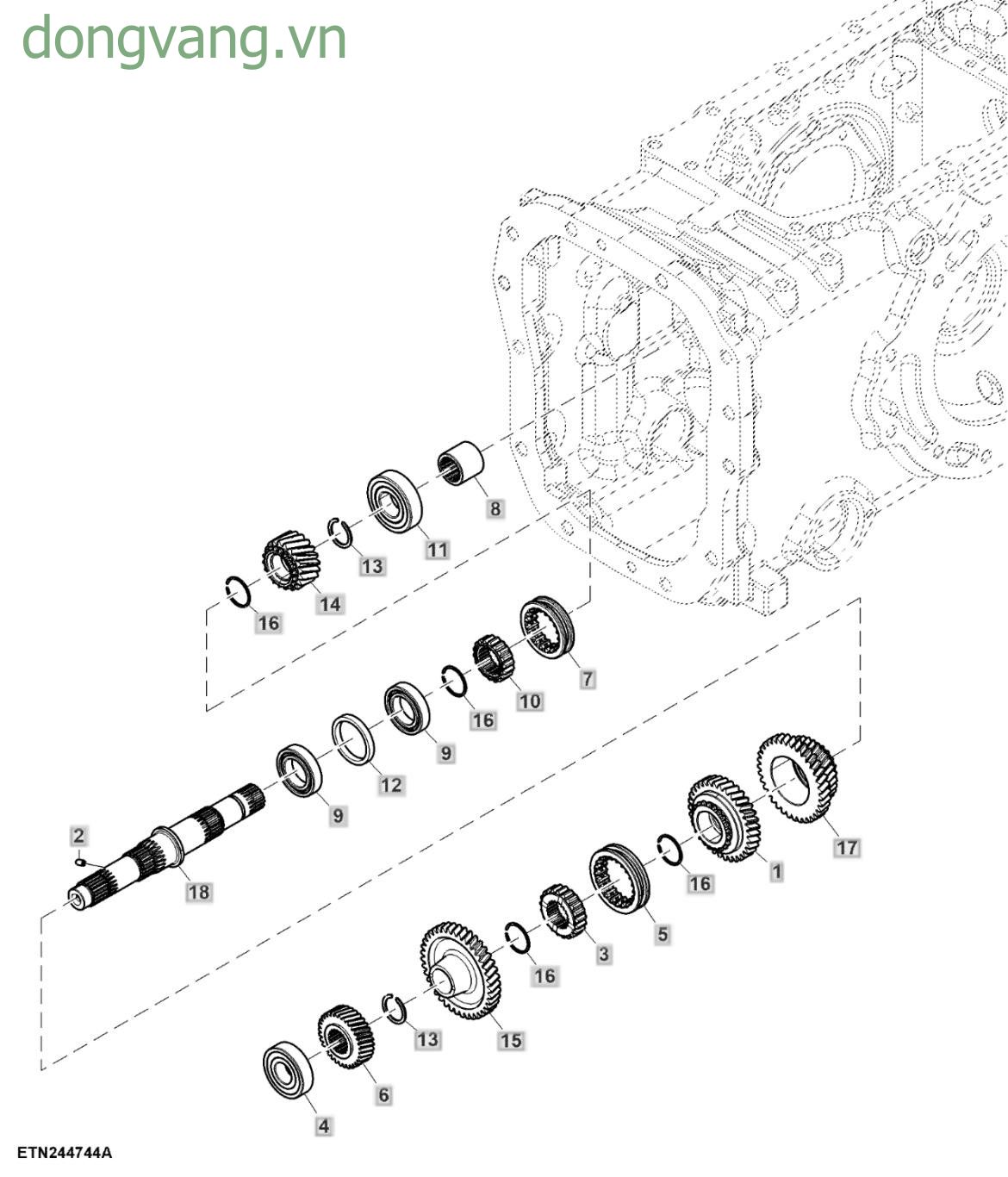 Output Shaft, 4WD - ST1011852